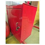 Adjustable Height Rolling Metal Shop Work Station Table w/Cabinet