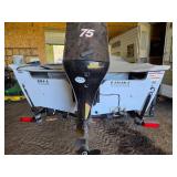 Phenomenal Condition LUND 2008 60th Anniversary 1775 Classic SS Fishing Boat w/75hp Mercury Motor