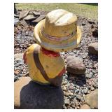 Heavy Vintage Concrete Yard/ Garden Statue - Boy Fishing