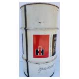 Excellent LARGE Vintage INTERNATIONAL HARVESTER Empty 15 Gallon Oil Drum