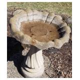 Heavy Solid Cement/Concrete Birdbath #1