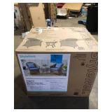 StyleWell Mayberry 3-Piece Metal Outdoor Bistro Set with Lake Cushions   Customer Returns See Pictures