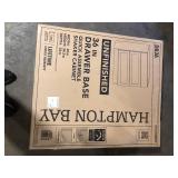 Hampton Bay 36 in. W x 24 in. D x 34.5 in. H Ready to Assemble Drawer Base Kitchen Cabinet in Unfinished with CLICKREADY Technology    Customer Returns See Pictures