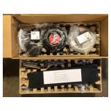 Hampton Bay 52 in. Corwin Indoor/Outdoor Matte Black LED Ceiling Fan with Light Kit    Customer Returns See Pictures