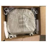 CHRISTOPHER KNIGHT HOME Beige Fabric Upholstered Dining Chairs with Coffee Gold and Black Metal Legs, (Set of 2)     Customer Returns See Pictures