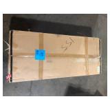 Lazzara Oxton 30 in. White and Coffee Wood Pub Height Stool with Wood Seat (Set of 2)  Customer Returns See Pictures