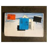 Phiestina Matte Black Waterfall Bathroom Sink Faucet Single Handle, with 4 IN. Deck Plate and Metal Pop Up Drain Assembly Customer Returns See Pictures