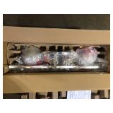 Hampton Bay Andenne 34.3 in. 4-Light Transitional Brushed Nickel Bathroom Vanity Light Fixture with Marbleized Glass Shades    Customer Returns See Pictures