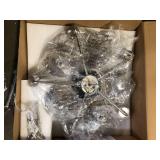 Hampton Bay Myles 5-Light Reversible Chandelier Brushed Nickel Finish Clear Glass Shades    Customer Returns See Pictures