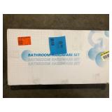 HOMEMYSTIQUE 12-Piece Bath Hardware Set with Towel Ring Toilet Paper Holder Towel Hook Towel Bar Included Wall Mount in Matte Black     Customer Returns See Pictures