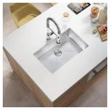 Attop Brushed Stainless Steel 30 in. Single Bowl Undermount Scratch-Resistant Nano Kitchen Sink With Strainer Customer Returns See Pictures