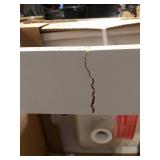 25 in. Single Sink Pearl Gray Bath Vanity with White Cultured Marble Top (Assembled) Damaged  Customer Returns See Pictures