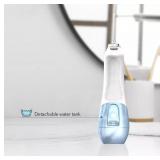 Dartwood Dental Cordless Oral Irrigator Water Flosser - Teeth Cleaning Kit - with Four Dental Tips and 10 Ounce Tank (White)