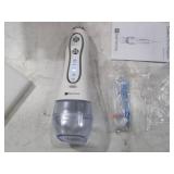 Dartwood Dental Cordless Oral Irrigator Water Flosser - Teeth Cleaning Kit - with Four Dental Tips and 10 Ounce Tank (White)