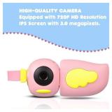 Dartwood 720P HD Kids Video Camera/Camcorder with 2.0” Color Display Screen - 32GB microSD Card Included (Pink)