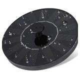 Dartwood Solar Water Fountain/Bird Bath with 4 Different Nozzle Heads - Perfect for Bird Bath and Small Ponds