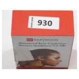 Dartwood Bone Conduction Headphones - Waterproof Wireless Bluetooth Open Ear with 16 GB Internal Storage (Black)