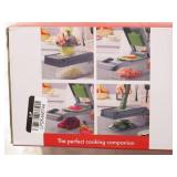 Dartwood All-In-One Vegetable Chopper - Kitchen Meal Prep Container - For Vegetable Chopping, Slicing, and Dicing (Transparent)