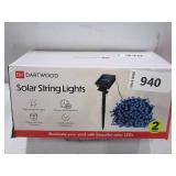 Dartwood Solar String Lights - Outdoor Decorative Solar Fairy Lights for Your House, Yard, or Garden (2 Pack, Blue)