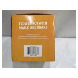 INFINITY JY17114-G CHALKBOARD BUCKET PLANTER, CERAMIC, GREEN, 8.27" X 7.68"