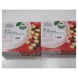 NEW 2 Pack of Holiday Living 25-Count 24-ft White Incandescent Plug-In Christmas String Lights