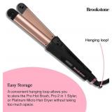 Brookstone Brookstone Powershine Pro 2 in 1 Styler - Professional Grade Straightener and Curling Iron for All Hair Types