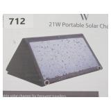 Wasserstein 21W Portable Solar Panel, Foldable Solar Charger Solar Cell With 2 USB Output Monocrystalline Silicon Folding Charger Board Waterproof For Solar Generator, Portable Power Station