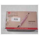 Dartwood Electric Nail Drill Tool Set - Portable Nail Salon Polish Organizer Acrylic Nail Kit - 20,000 RPM (Pink)