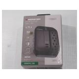 Monster Cable Wall Tap Surge Protector with 6 Swivel/Side Outlets 2 USB Black