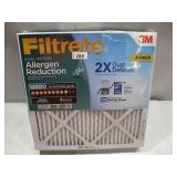 NEW 4-Pack of Filtrete Allergen Reduction Plus 2X Dust Filters 1200D - 20x20x1