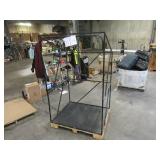 Welded Black Metal Frame Built to Fit Onto Pallets with Angled Roof - Perfect for Projects