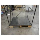 Welded Black Metal Frame Built to Fit Onto Pallets with Angled Roof - Perfect for Projects