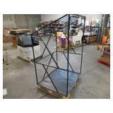 Welded Black Metal Frame Built to Fit Onto Pallets with Angled Roof - Perfect for Projects