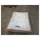 28′ x 28′ 13 oz. White/White Heavy Duty Vinyl Tarp with Pipe Sleeves on 2 Sides – NEW/DIRTY Overstock Tarp – Med-Heavyweight Duty