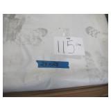 28′ x 28′ 13 oz. White/White Heavy Duty Vinyl Tarp with Pipe Sleeves on 2 Sides – NEW/DIRTY Overstock Tarp – Med-Heavyweight Duty