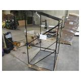 Welded Black Metal Frame Built to Fit Onto Pallets with Angled Roof - Perfect for Projects