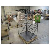 Welded Black Metal Frame Built to Fit Onto Pallets with Angled Roof - Perfect for Projects
