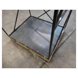 Welded Black Metal Frame Built to Fit Onto Pallets with Angled Roof - Perfect for Projects
