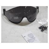 Skullerz 8991 Safety Helmet Visor - SMOKE - Anti Fog