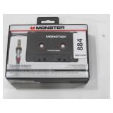 Monster Aux Cord Cassette Adapter 800 - iCarPlay for Car Tape Deck, Auxiliary To Dashboard, MP3 Player, iPod and iPhone - 3 ft Black Cable