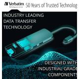 Verbatim 9-in-1 USB C Hub Adapter - 100W Power Delivery, USB 3.0, SD Card Readers, Gigabit LAN, 3.5mm Port for USB C Laptops