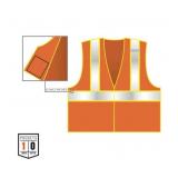 NEW GloWear 8229Z Two-Tone Hi-Vis Safety Vest - Type R, Class 2, Zipper, Economy - ORANGE L/XL