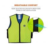 NEW Chill-Its 6665 Evaporative Cooling Vest - Embedded Polymers, Zipper Closure - LIME - MEDIUM