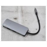 Verbatim 4-in-1 USB C Hub Adapter with Dongle - 60W Power Delivery, USB 3.0, USB 2.0 for USB C Laptops