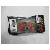 NEW Ergodyne Skullerz AEGIR Anti-Scratch & Anti-Fog Safety Sunglasses - Purple Mirror Lens Lime Frame