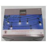NEW Living Accents LED Edison Vintage Light Set Warm White 18 ft 10 lights