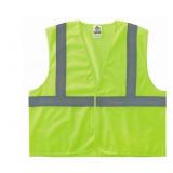 NEW Ergodyne GloWear 8205HL Mesh Hi-Vis Safety Vest - Type R, Class 2, Hook + Loop, No Pockets - LIME - S/M