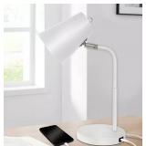 NEW LAMPz®15.5in Soho Desk Lamp with Charging Port - White