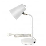 NEW LAMPz®15.5in Soho Desk Lamp with Charging Port - White