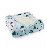 NEW Member’s Mark Holiday Plush Throw, 60” x 70” - Festive Gnomes